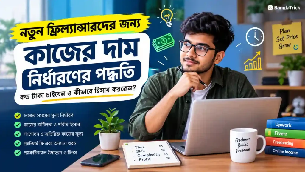 নতুন ফ্রিল্যান্সারদের জন্য কাজের দাম নির্ধারণের পদ্ধতি: কত টাকা চাইবেন ও কীভাবে হিসাব করবেন