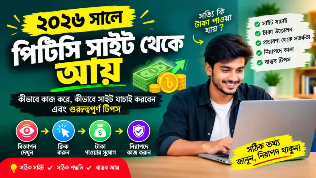২০২৬ সালে PTC সাইট থেকে আয়: কীভাবে কাজ করে, কীভাবে সাইট যাচাই করবেন এবং গুরুত্বপূর্ণ টিপস
